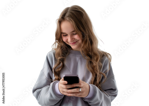Young Woman Texting on Smartphone