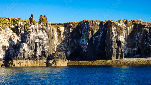 Принти на полотні Streamline of the ravishing cliffs of the Firth of Forth along with the blue sky