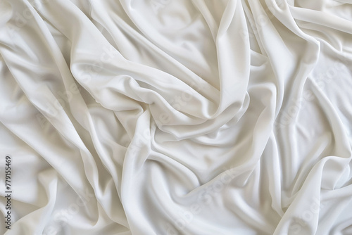 An expanse of soft, white jersey fabric, illustrating the stretch and comfort of the material, 32k, full ultra HD, high resolution