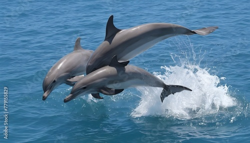 A Pair Of Playful Dolphins Chasing After A Shoal O © Aamirah