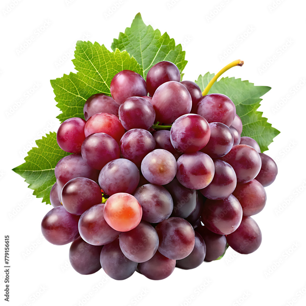 Fototapeta premium Grape fruits isolated on transparent background