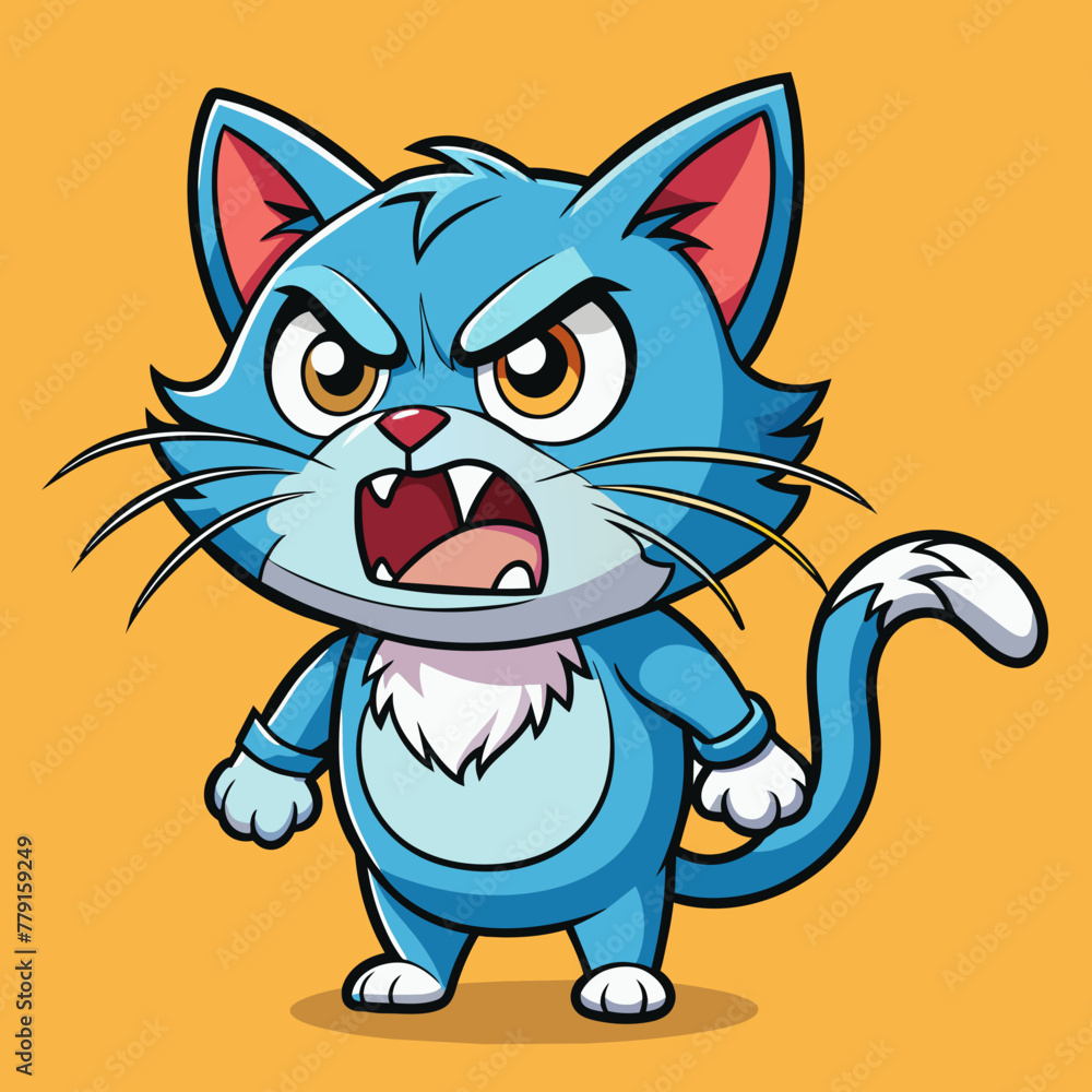 caricature--cartoon--anger--cute-cat--euphoria--sh