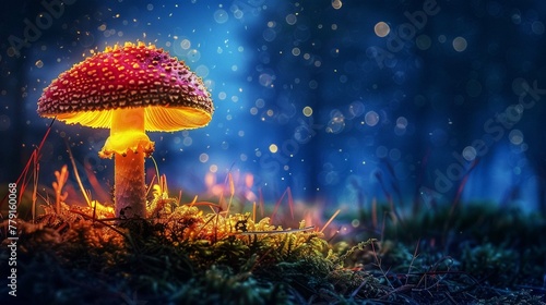 Mushroom at night
