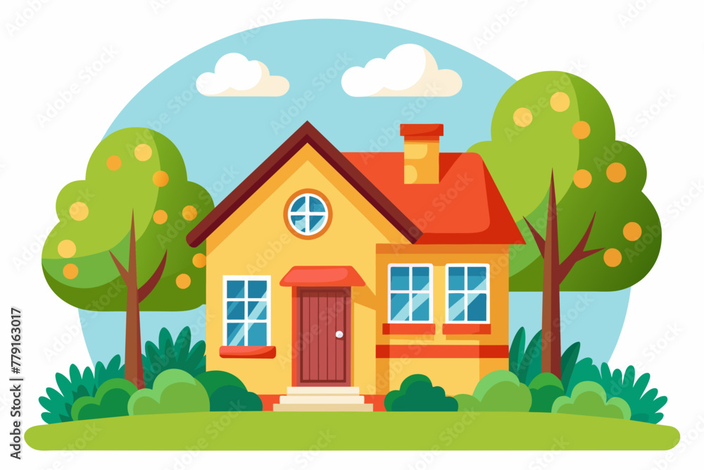 Fototapeta premium cute house vector 