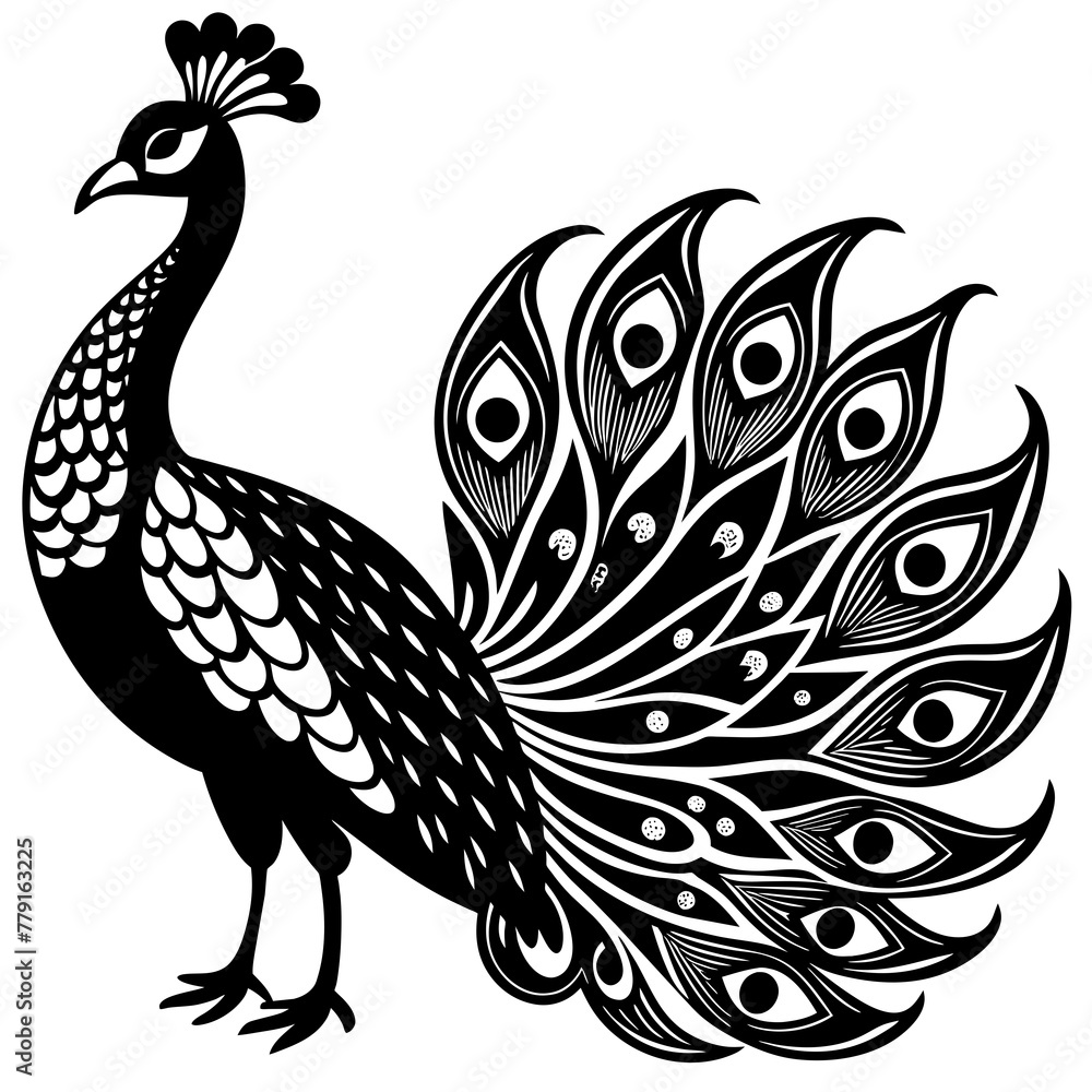 peacock silhouette vector illustration svg file peacock silhouette vector illustration svg file
