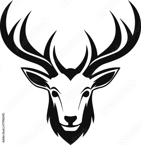 head of a deer vector illustration
