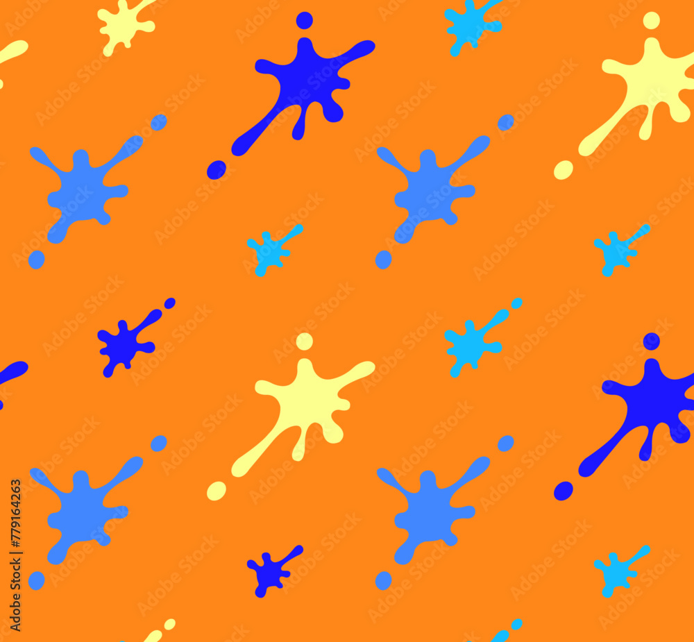 paint splash patterns. orange background paint splash patterns. orange background