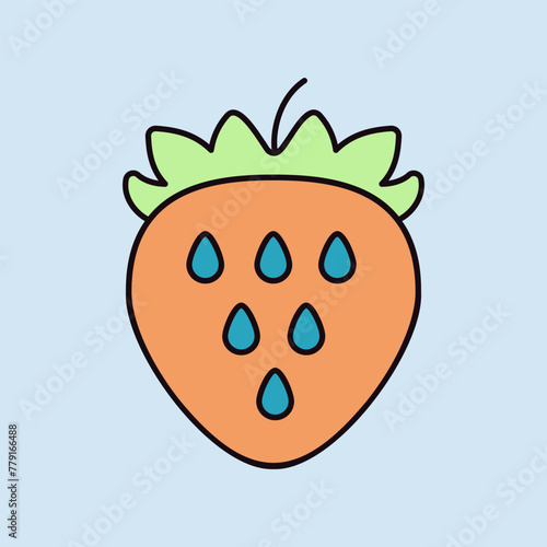 Strawberry isolated design vector icon. Berry sign