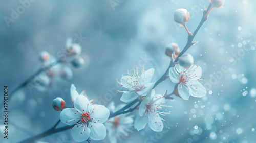 Pastel Harmony: Inviting Peace with Blue Backgrounds photo
