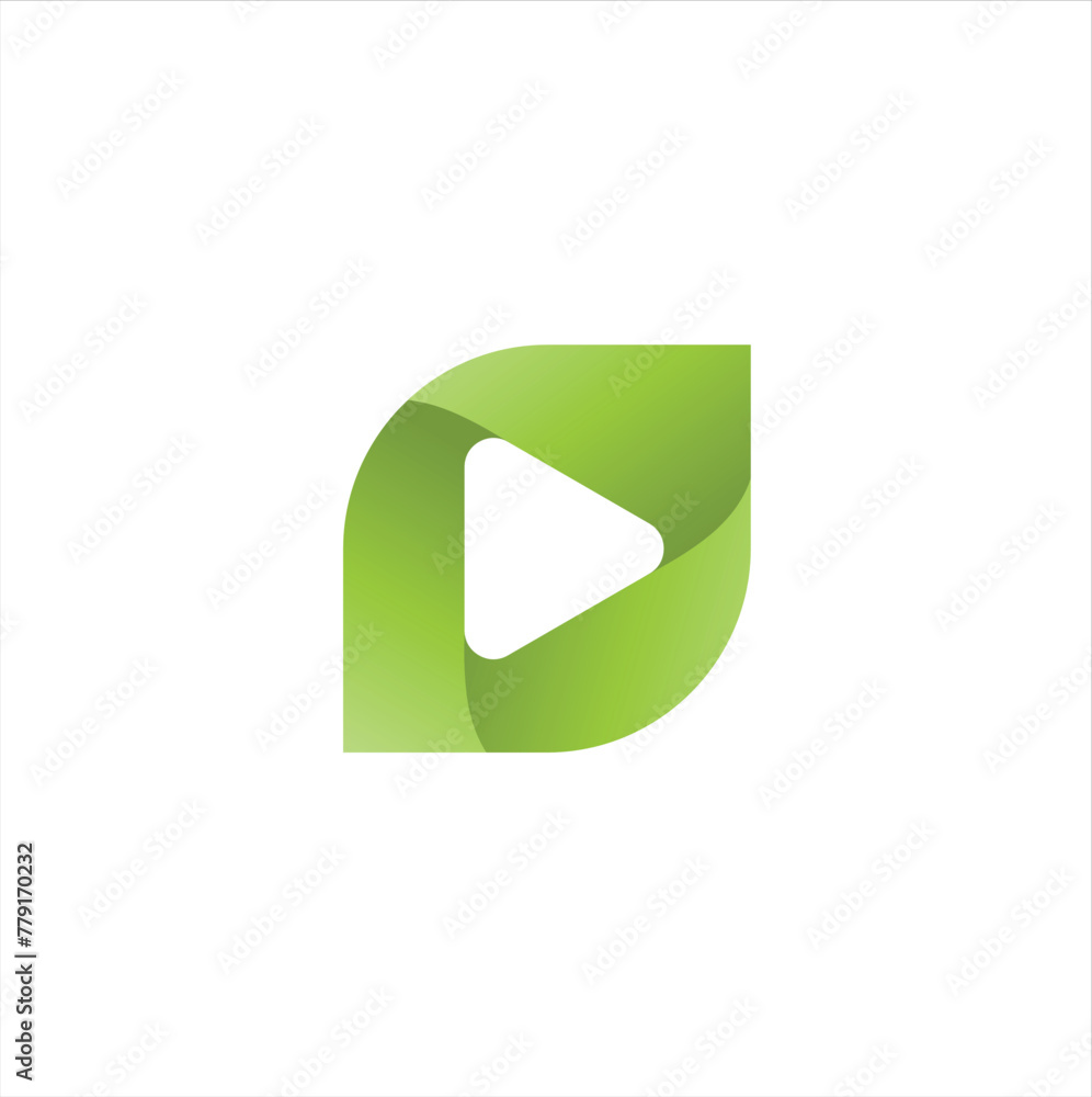 leaf video play design vector illustration leaf video play design vector illustration