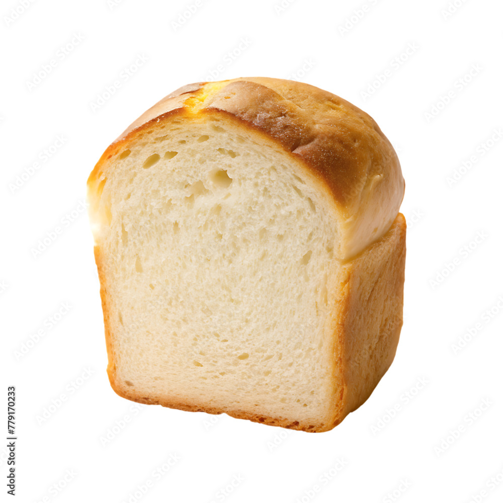 Sliced bread isolated on transparent background