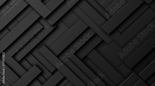 Black geometric rectangle pattern background. Luxury wallpaper. Minimal trendy clean geometry banner. flyer, cover, and brochure