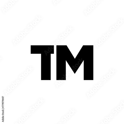 Letter T and M, TM logo design template. Minimal monogram initial based logotype.