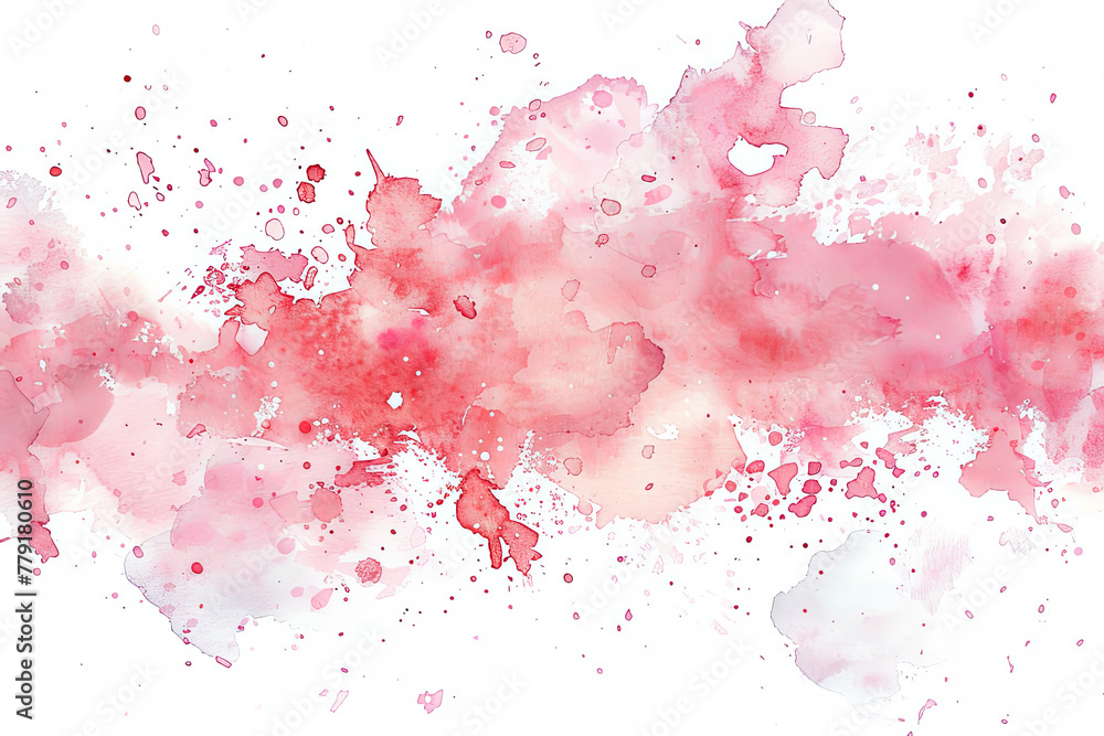 Transparent watercolor-style pastel pink splash, versatile for enhancing digital artwork, presentations, and creative projects. White background.