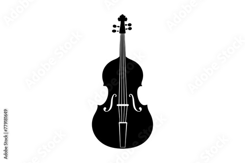 cello silhouette vector illustration