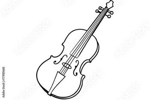 cello silhouette vector illustration