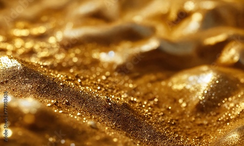 Abstract Gold Background With Shiny Gold Sands