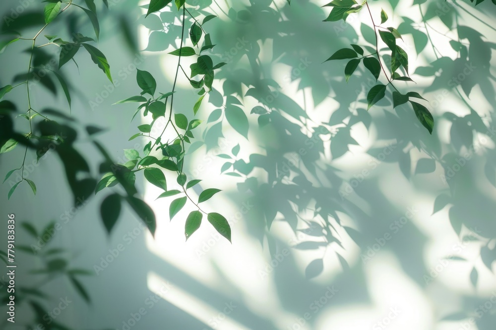 Close up of a plant on a wall, suitable for interior design projects Close up of a plant on a wall, suitable for interior design projects