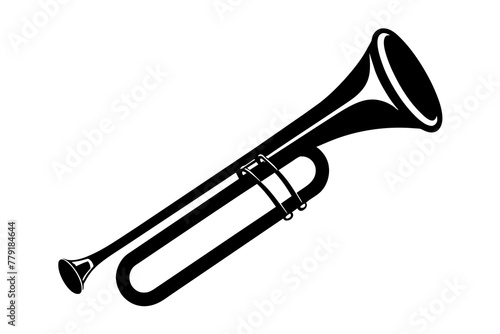 trumpet silhouette vector illustration