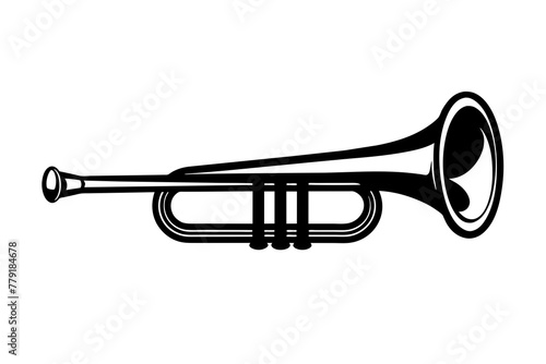 trumpet silhouette vector illustration