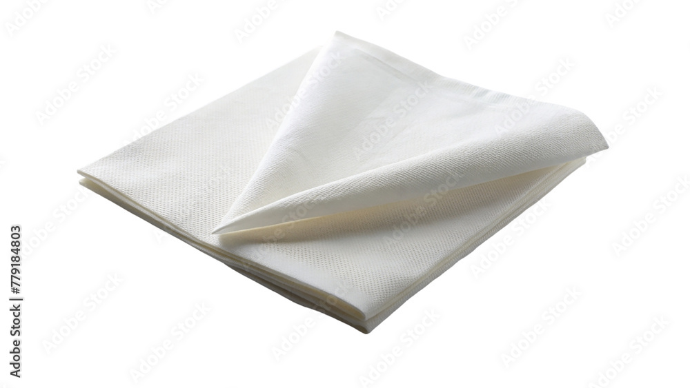 Stack of white napkins. Isolated on a transparent background. Stack of white napkins. Isolated on a transparent background.