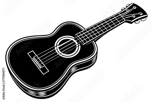 ukulele silhouette vector illustration