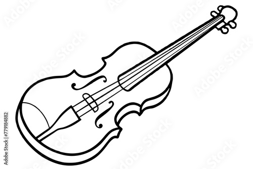 violin silhouette vector illustration