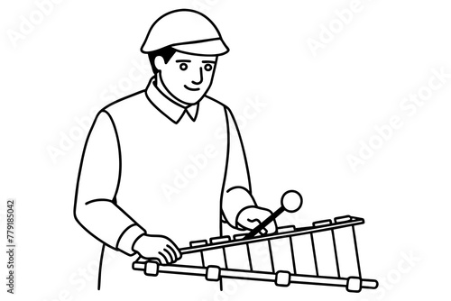 xylophone silhouette vector illustration