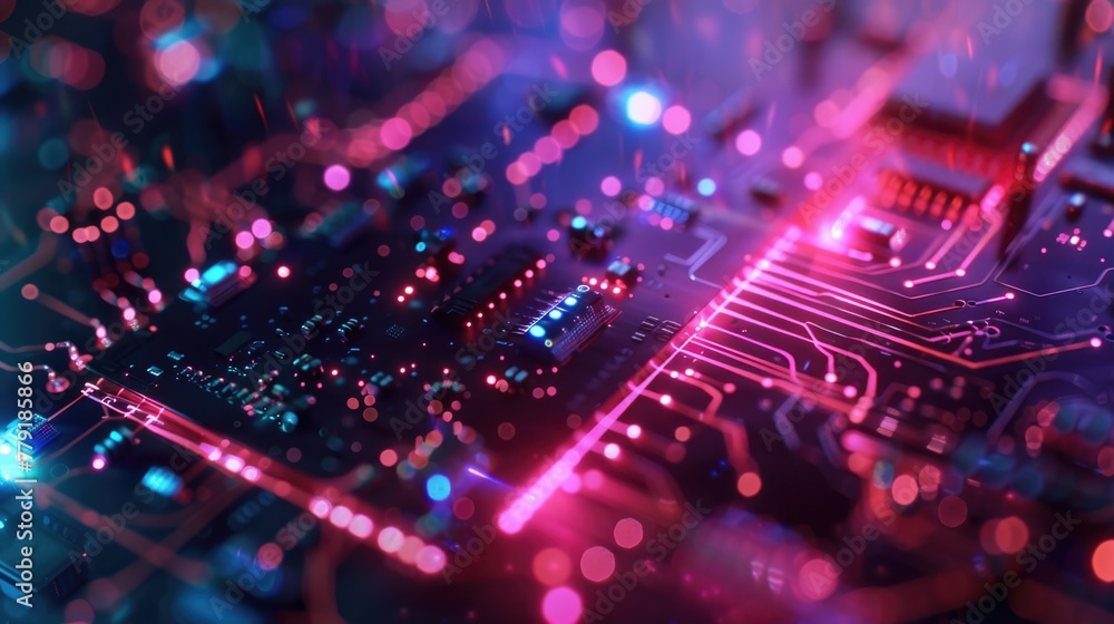 Detailed view of a computer circuit board, suitable for technology concepts Detailed view of a computer circuit board, suitable for technology concepts