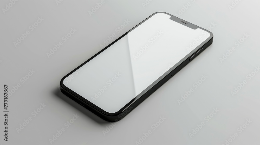 A modern black and white Phone on a table. Perfect for technology concepts A modern black and white Phone on a table. Perfect for technology concepts