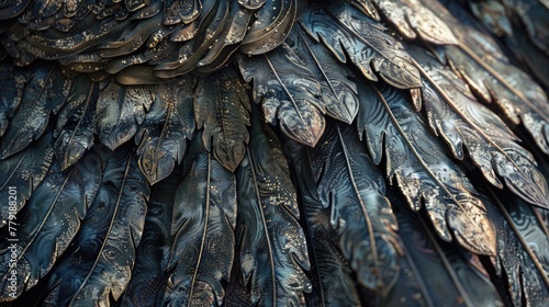 Detailed shot of bird feathers, suitable for nature themes