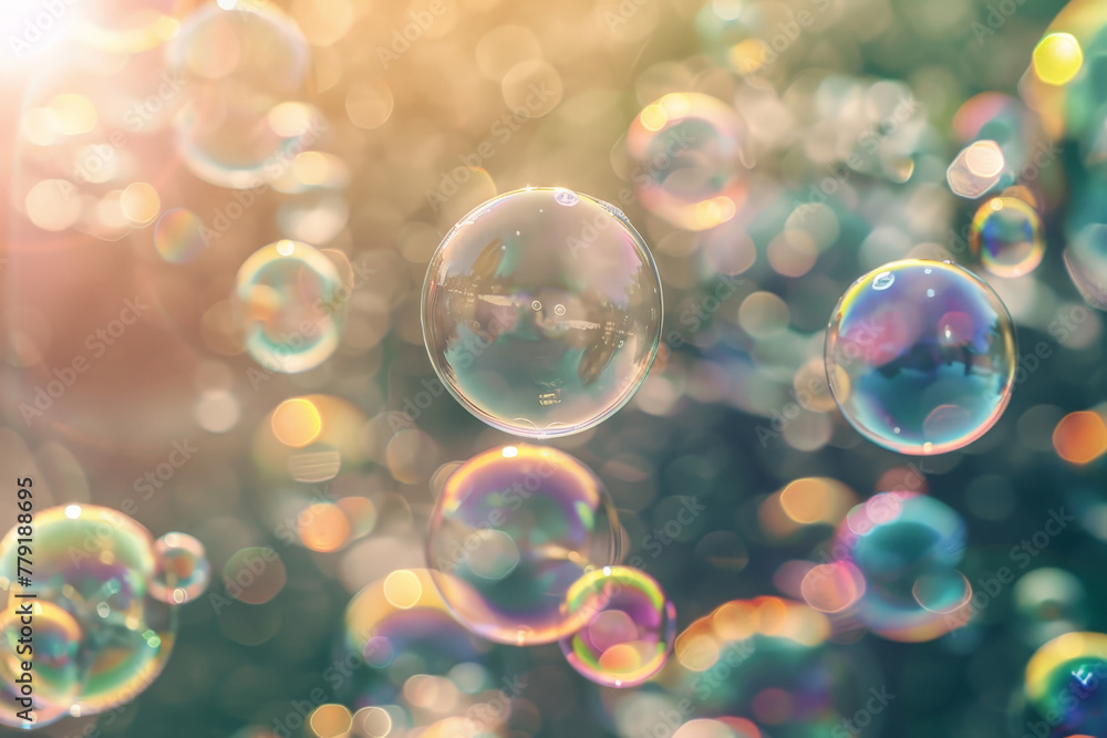 soap bubbles background, backlight scene soap bubbles background, backlight scene