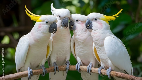 Cockatoo Convocation: Unity in Feathers. Concept Animal Photography, Feathers Galore, Cockatoo Showcase photo