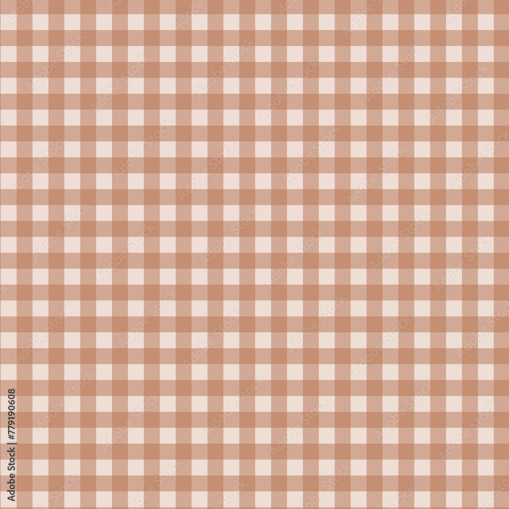 Brown checkered gingham pattern background Brown checkered gingham pattern background