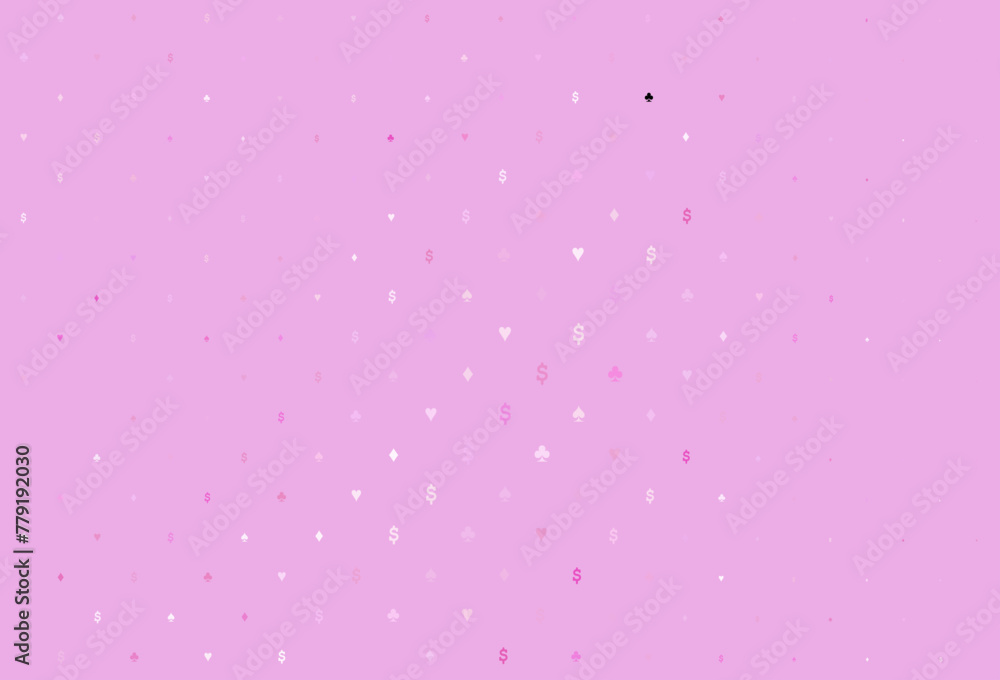 Light pink vector layout with elements of cards.