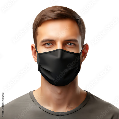 man in black mask new normal fashion