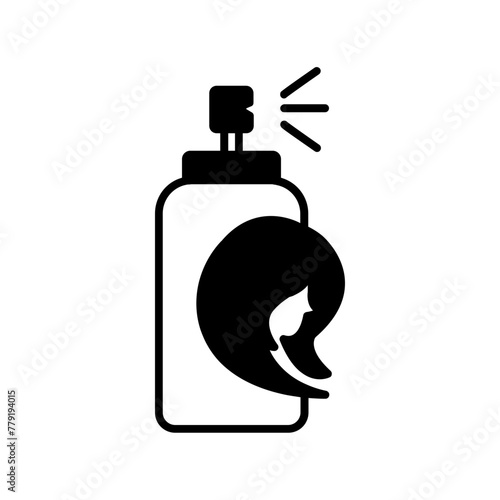 hairspray icon. black fill icon