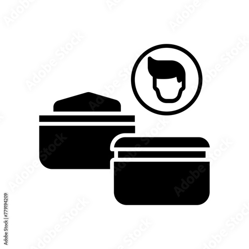 Pomade icon. black fill icon