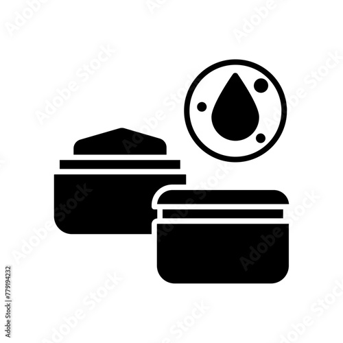 moisturizer icon. black fill icon