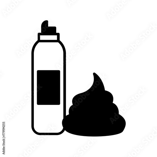 foam icon. black fill icon