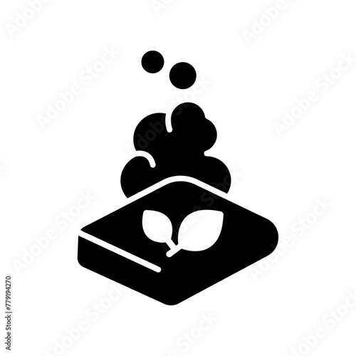 soap icon. black fill icon