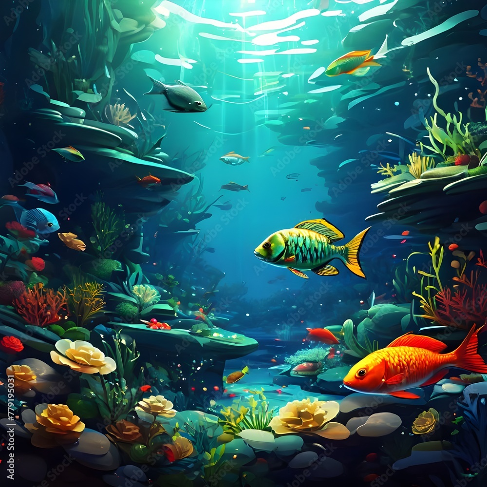 fish in aquarium fish in aquarium