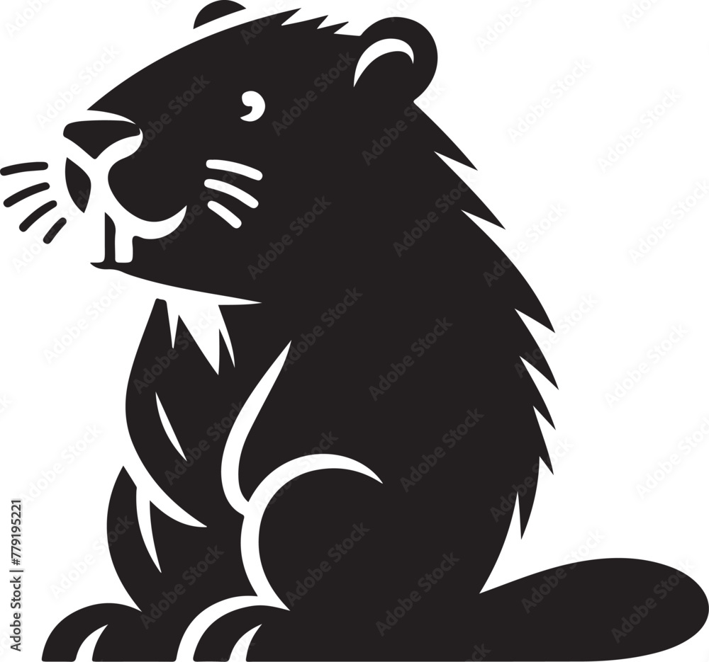 Love Beaver Silhouette Design Love Beaver Silhouette Design