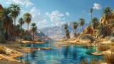 Resilient Palm Trees in the Desert, generative ai