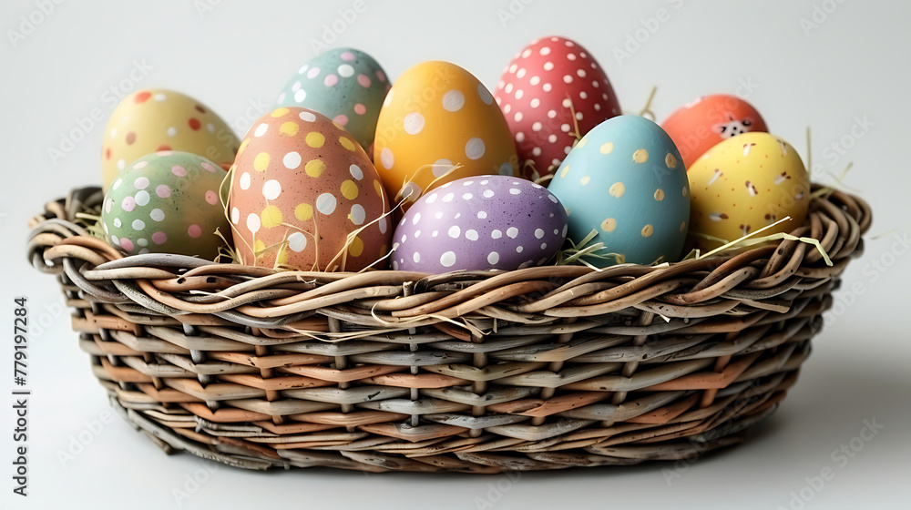 Naklejka premium Easter basket, photo shoot 16*9