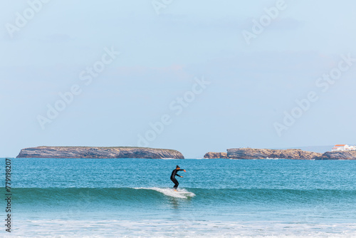 Obraz na płótnie Surfen in Peniche w salonie