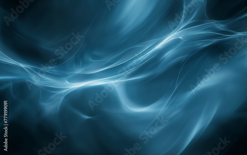 Swirling Wisps of Blue Smoke: Abstract Background with Textured Detail