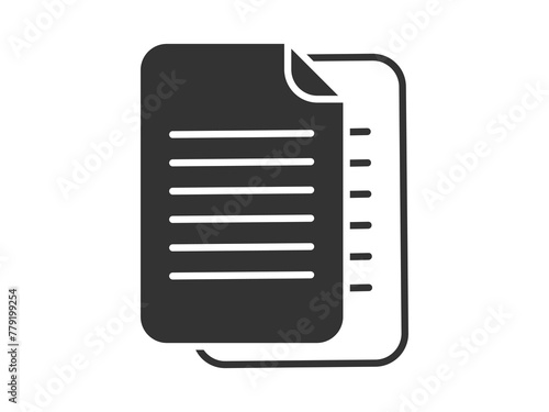 Illustration a vector icon depicting documents, suitable for web and mobile applications, isolated for use in graphic and design.