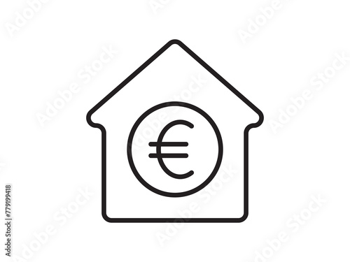 Icon a house representation, isolated against a clean background. This simple vector symbol evokes a sense of warmth and security, embodying the concept of home.