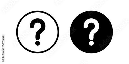 Question mark icon. flat illustration of vector icon for web